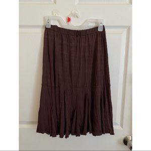 Chocolate Brown Midi Skirt
